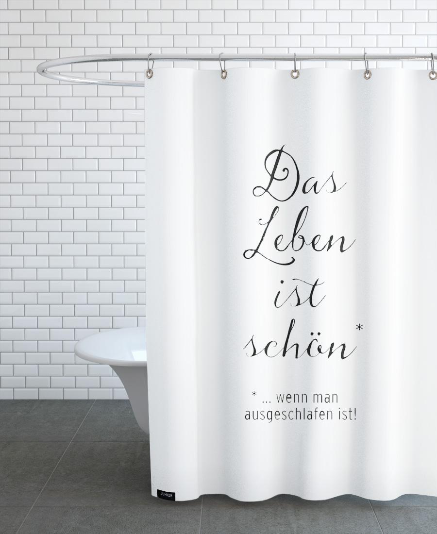 Rideau de douche en polyester en Blanc & Noir/150x200 Rideau de douche en polyester en Blanc & Noir/150x200