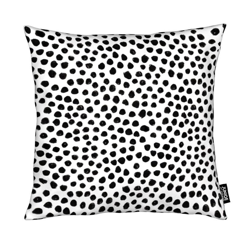 Coussin en microfibre en Blanc & Noir/30x30 Coussin en microfibre en Blanc & Noir/30x30