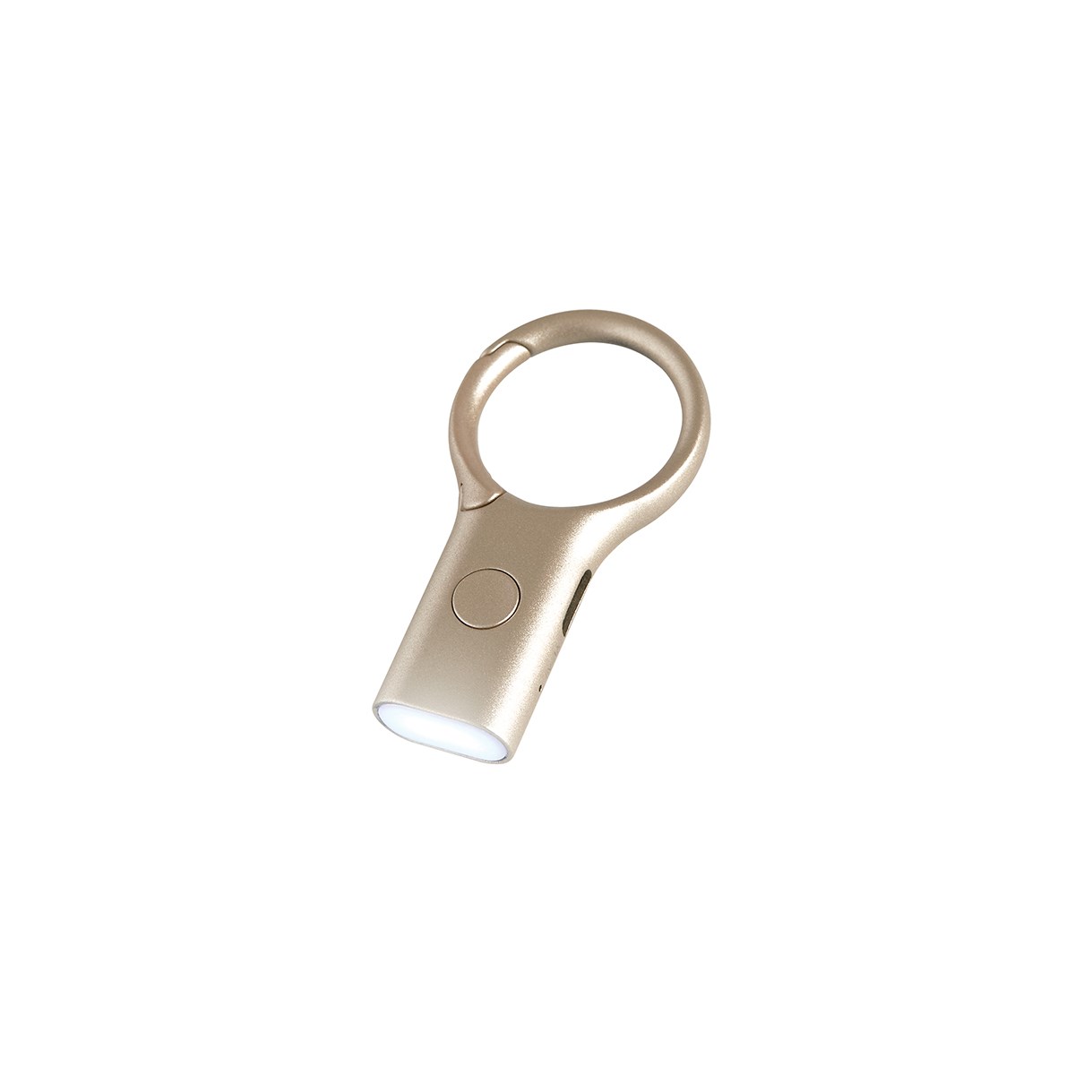 Porte-clés mousqueton avec mini torche en ABS Or Porte-clés mousqueton avec mini torche en ABS Or