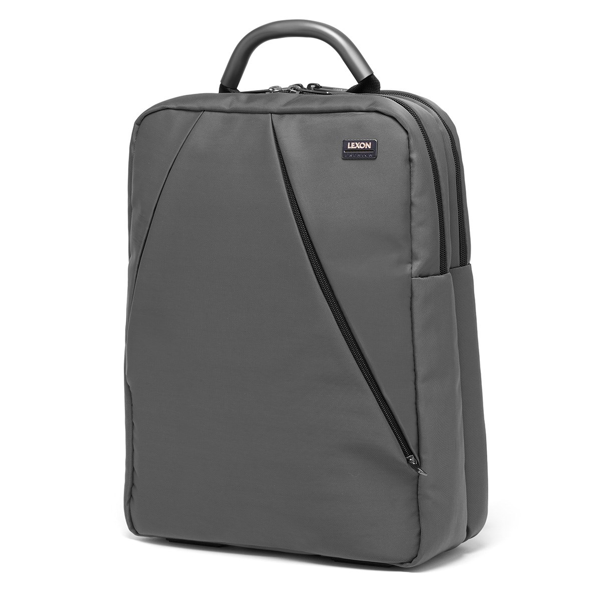 Sac à dos double en PVC gris (photo) Sac à dos double en PVC gris