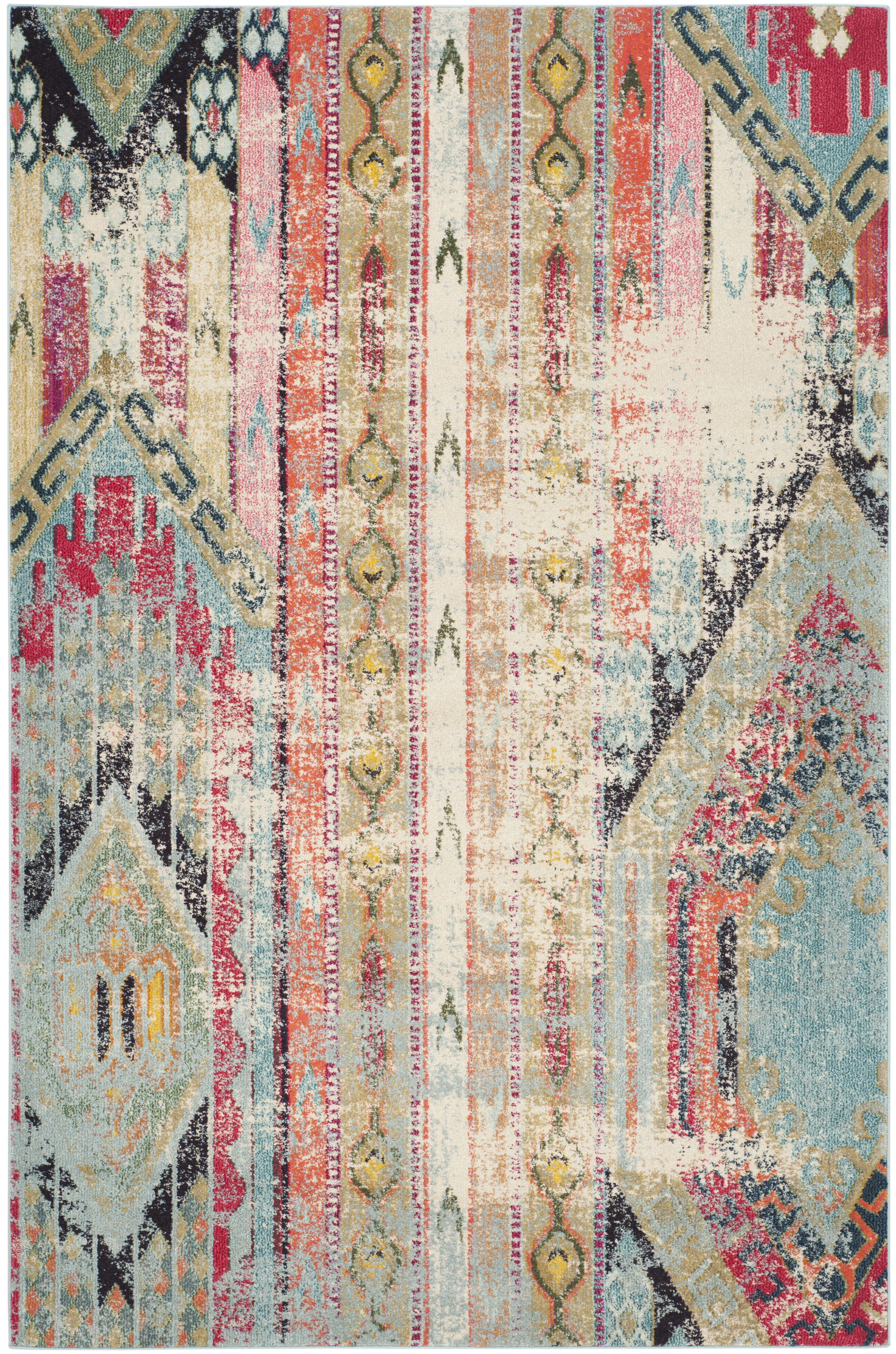 Tapis de salon boho multicolore 200x300 Tapis de salon boho multicolore 200x300