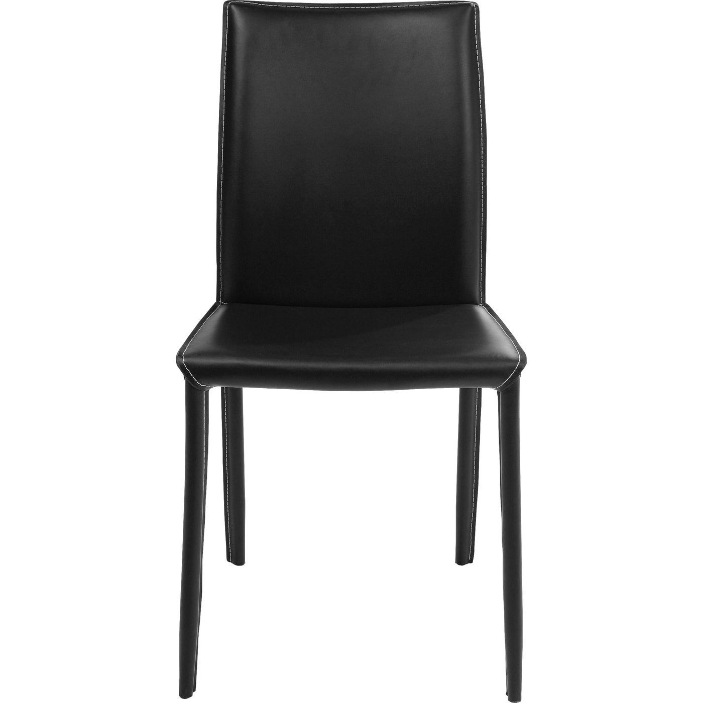 Chaise en cuir noir