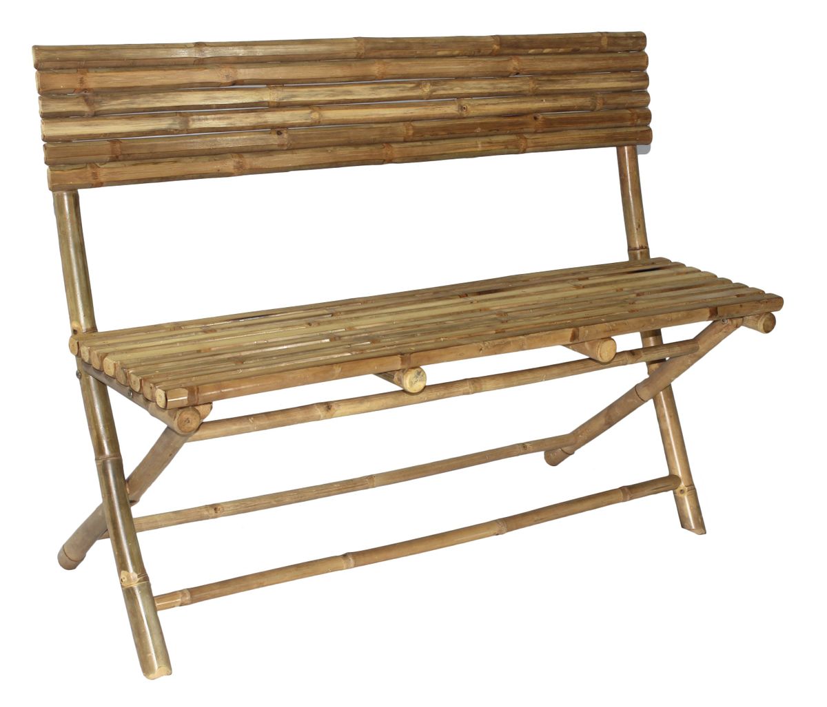 Banc pliant avec dossier bois clair Banc pliant avec dossier bois clair