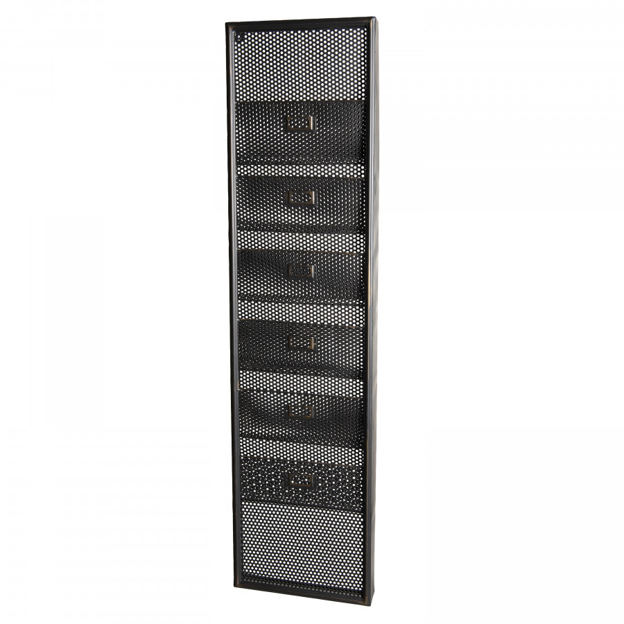 Range magazines 6 niveaux métal noir Range magazines 6 niveaux métal noir