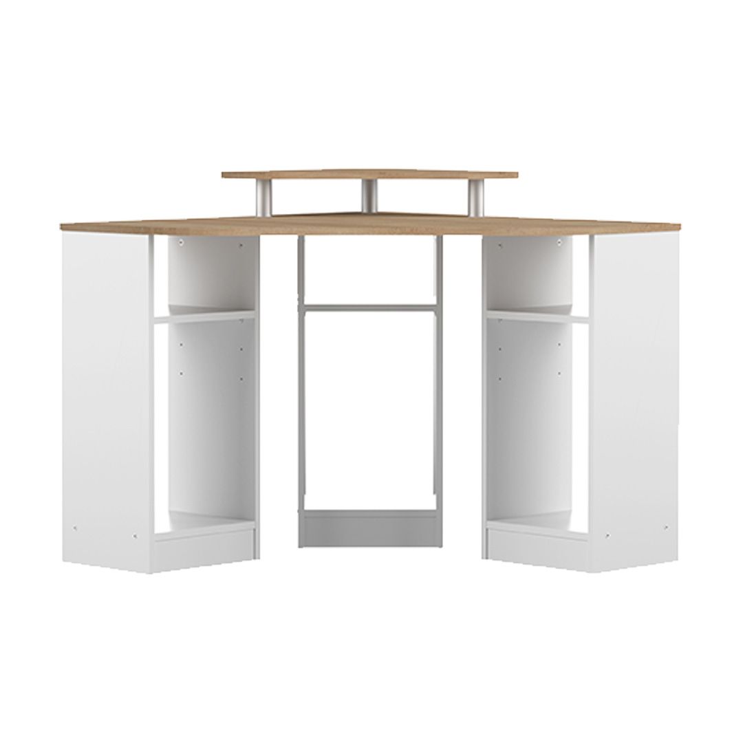 Bureau effet bois Blanc et Chêne naturel Bureau effet bois Blanc et Chêne naturel