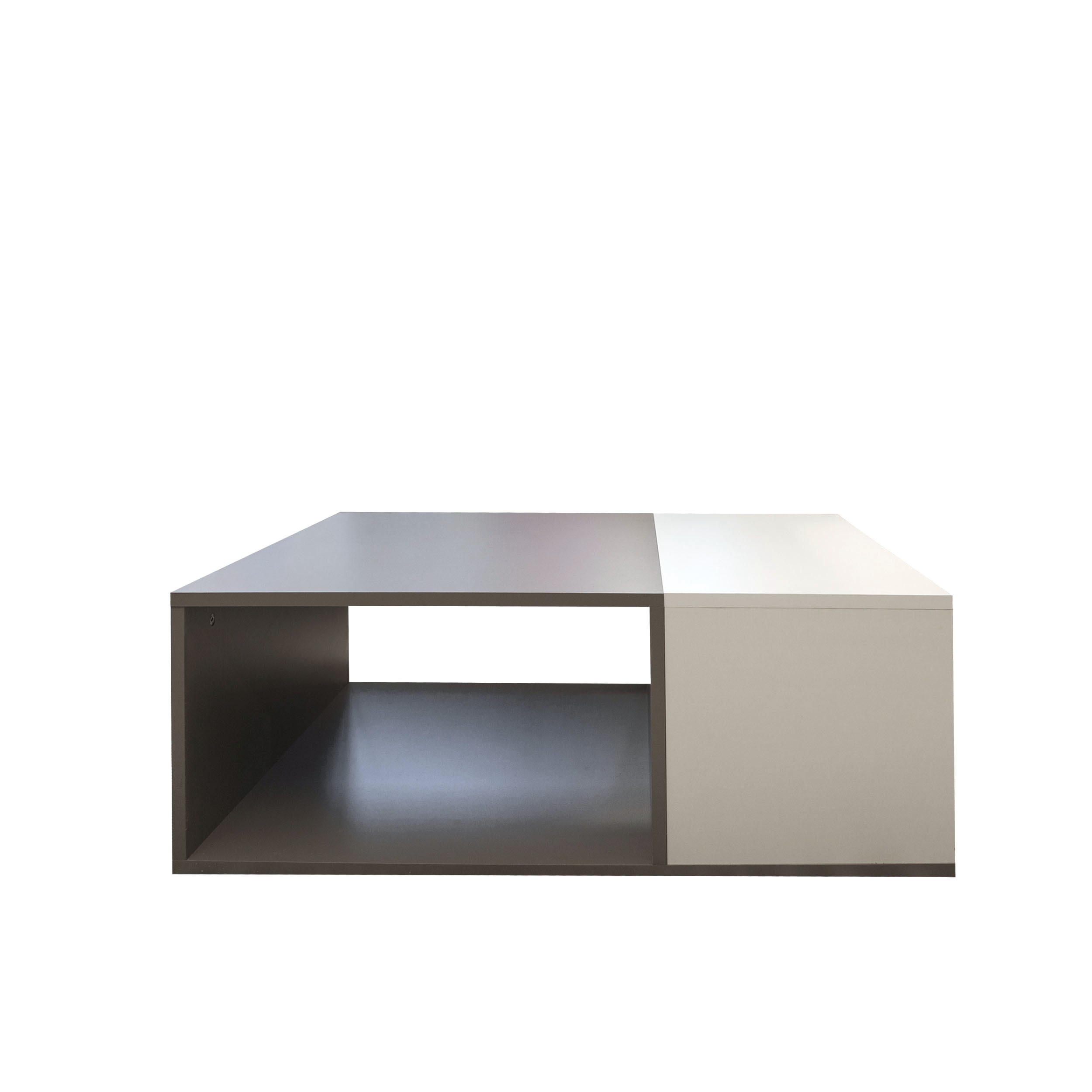 Table Basse effet bois Taupe et blanc Table Basse effet bois Taupe et blanc