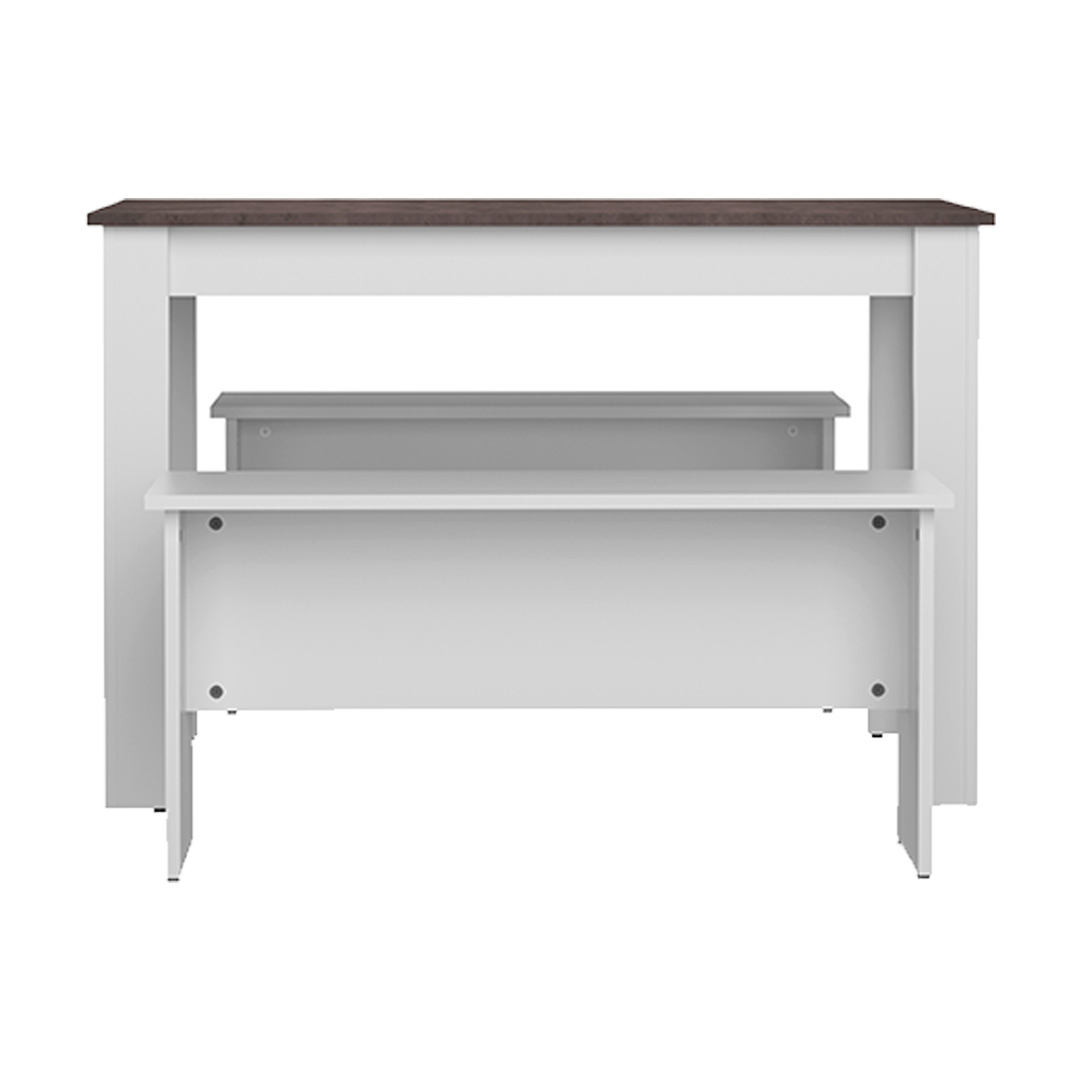 Table effet bois Blanc et béton Table effet bois Blanc et béton