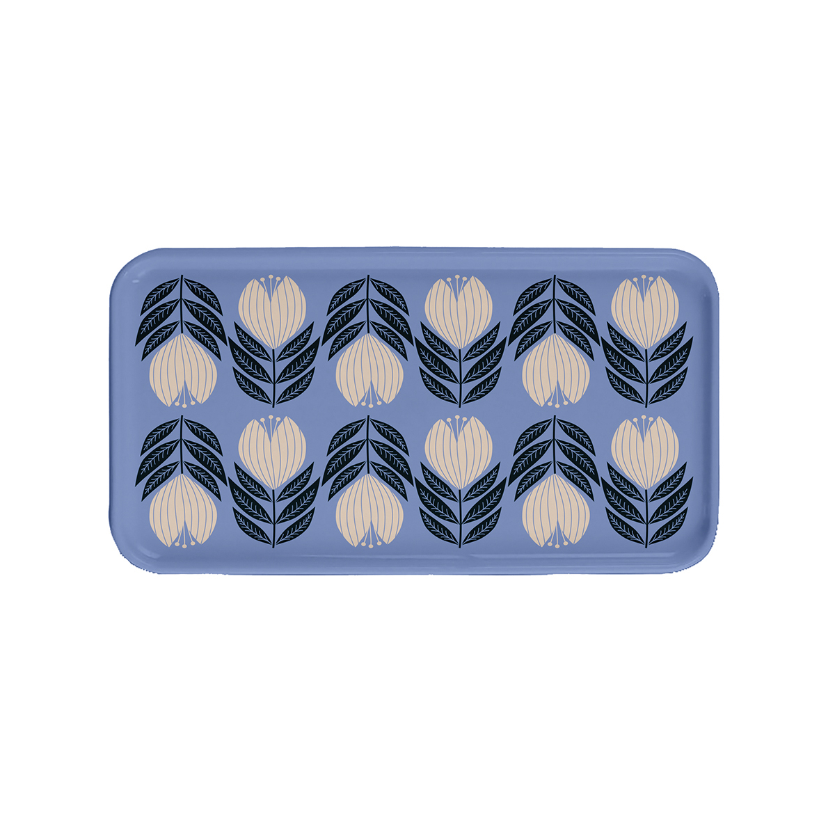 Petit plateau rectangulaire en bois Tulipes 28x14 cm Petit plateau rectangulaire en bois Tulipes 28x14 cm
