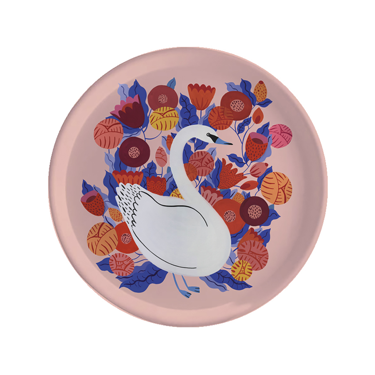 Plateau rond en bois cygne 35 cm