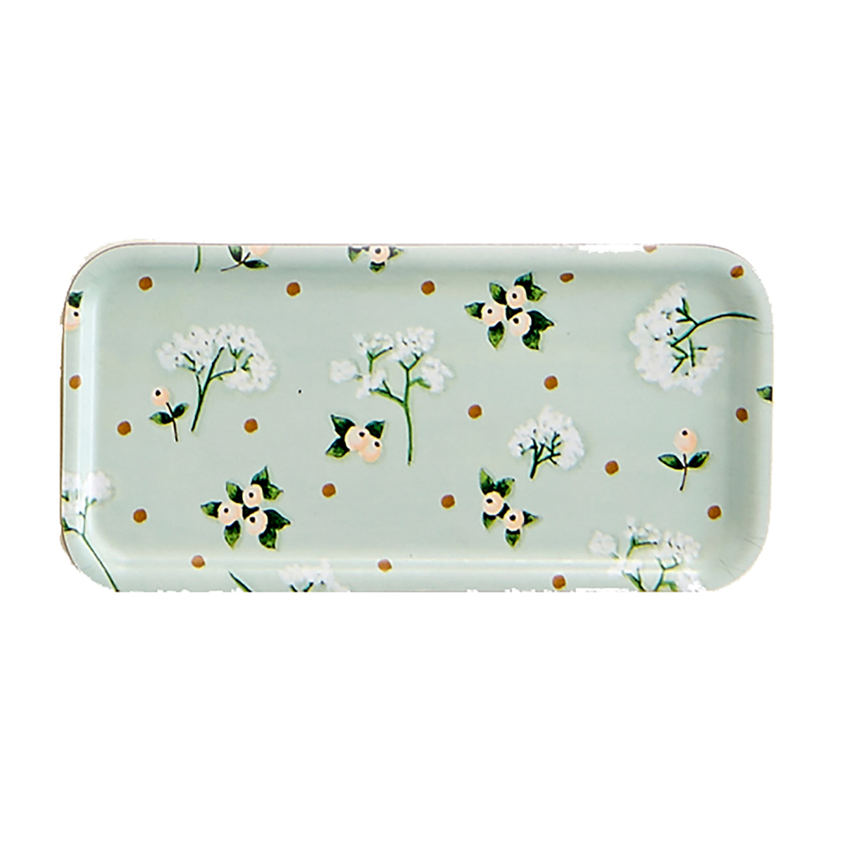 Petit plateau rectangulaire en bois gypsophile 28x14 cm (photo) Petit plateau rectangulaire en bois gypsophile 28x14 cm