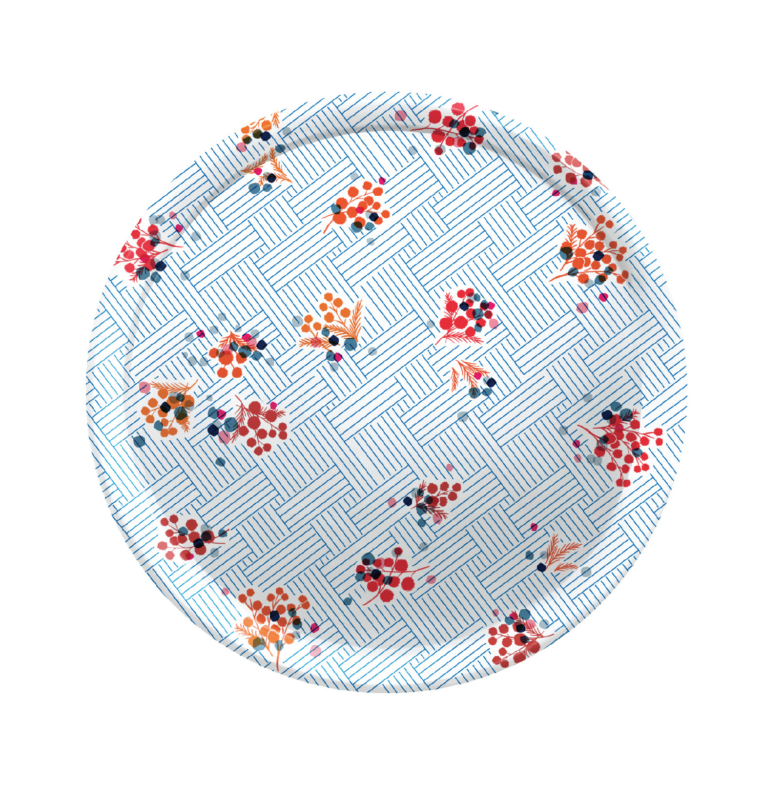 Plateau rond en bois mimosa 45 cm