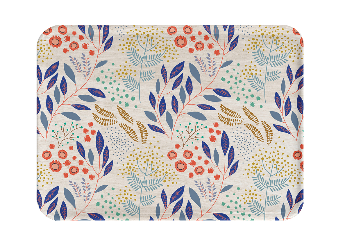 Plateau rectangulaire en bois mimosa 43x33cm
