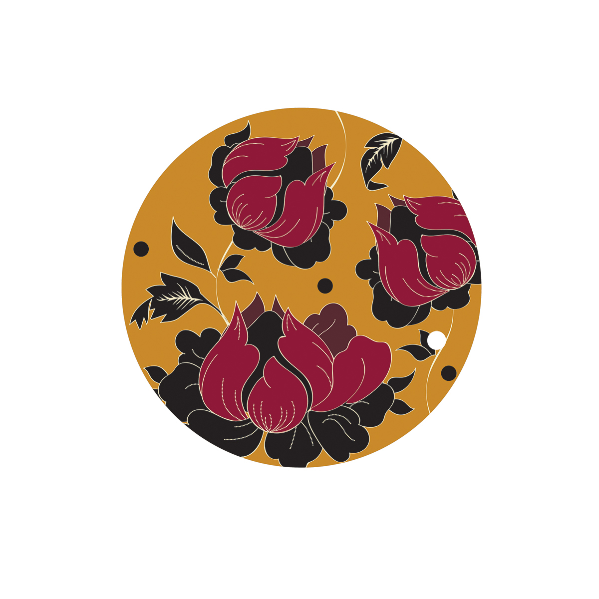 Dessous de plat en bois fleurs Dessous de plat en bois fleurs