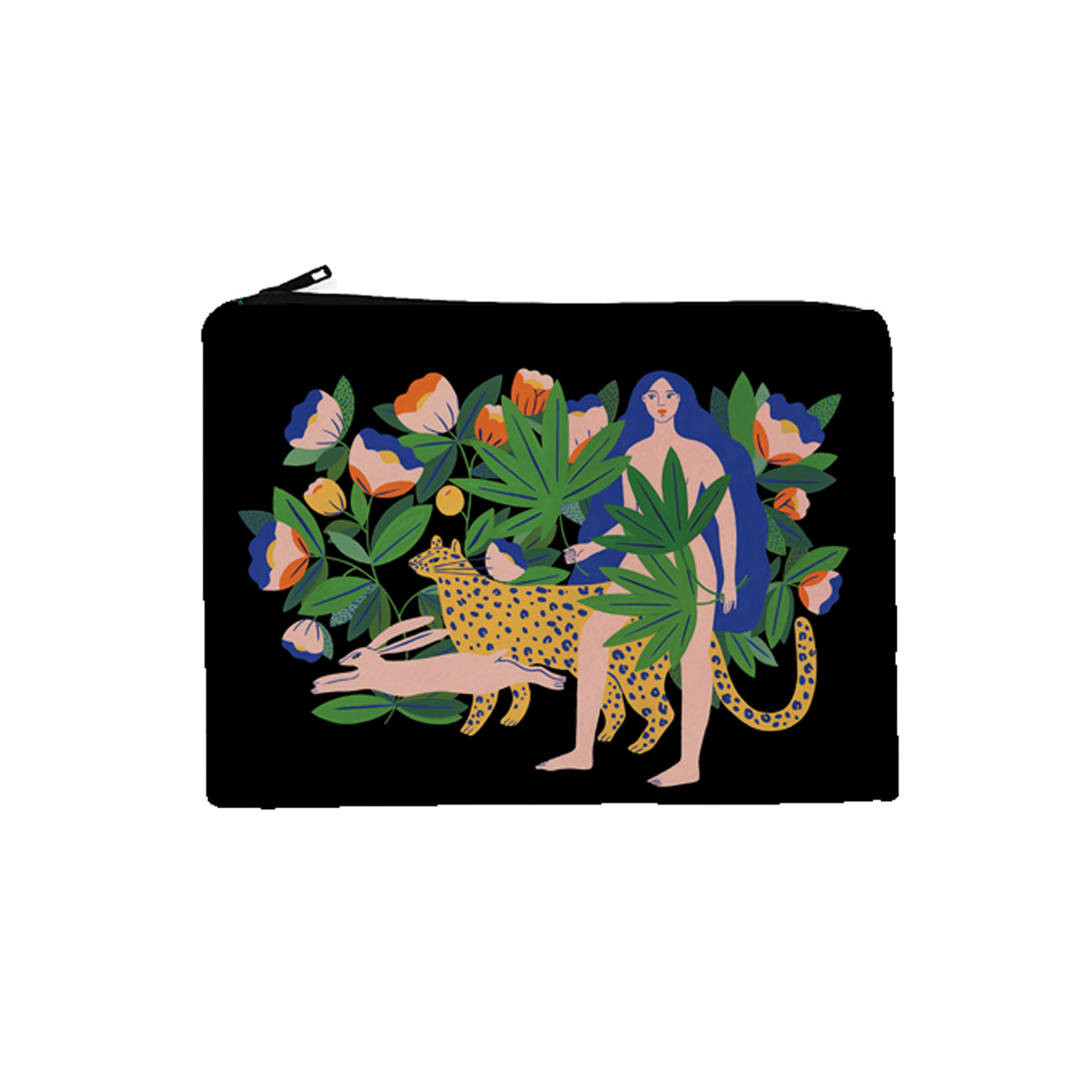 Trousse à maquillage en coton jungle (photo) Trousse à maquillage en coton jungle
