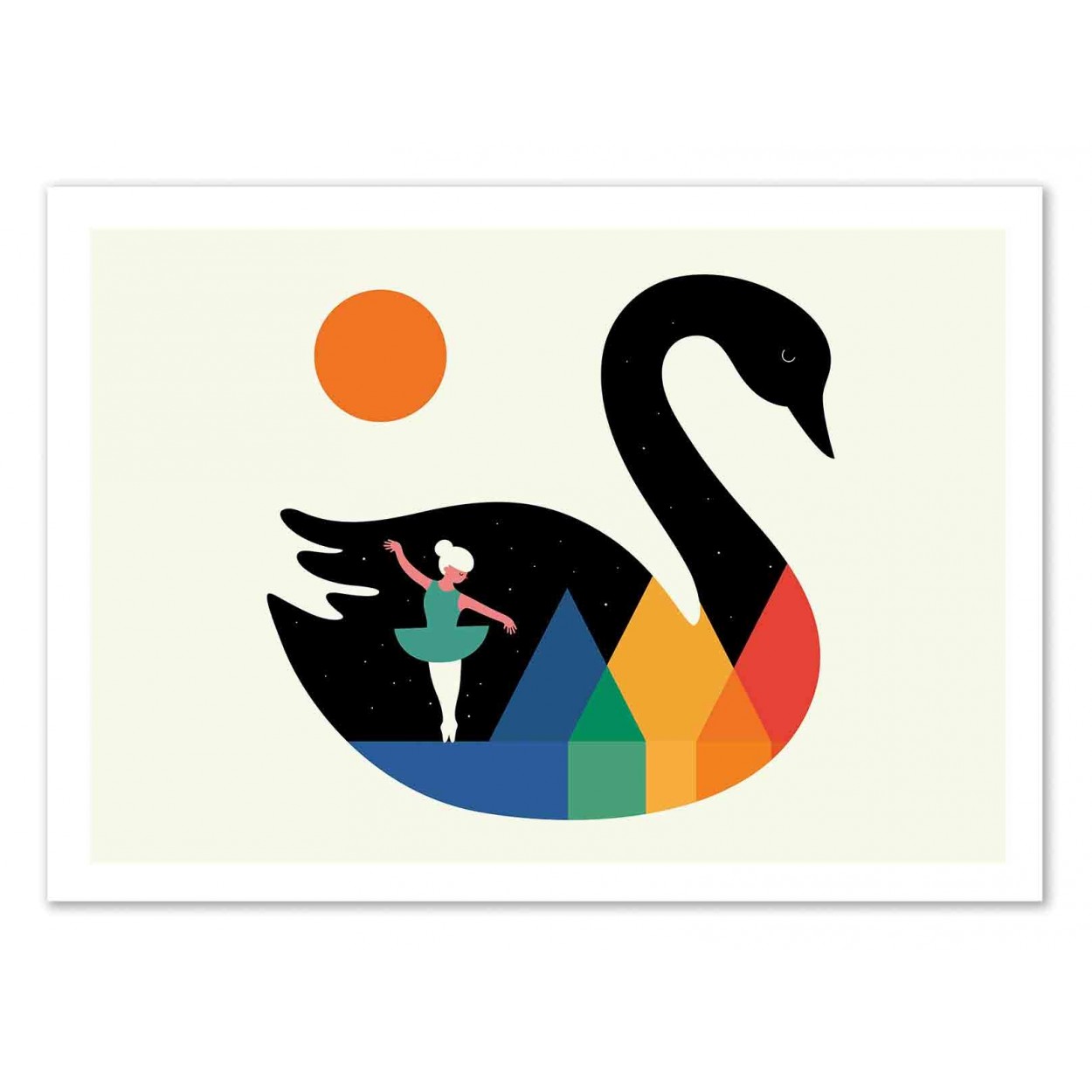 SWAN DANCE - Affiche d'art 50 x 70 cm SWAN DANCE - Affiche d'art 50 x 70 cm