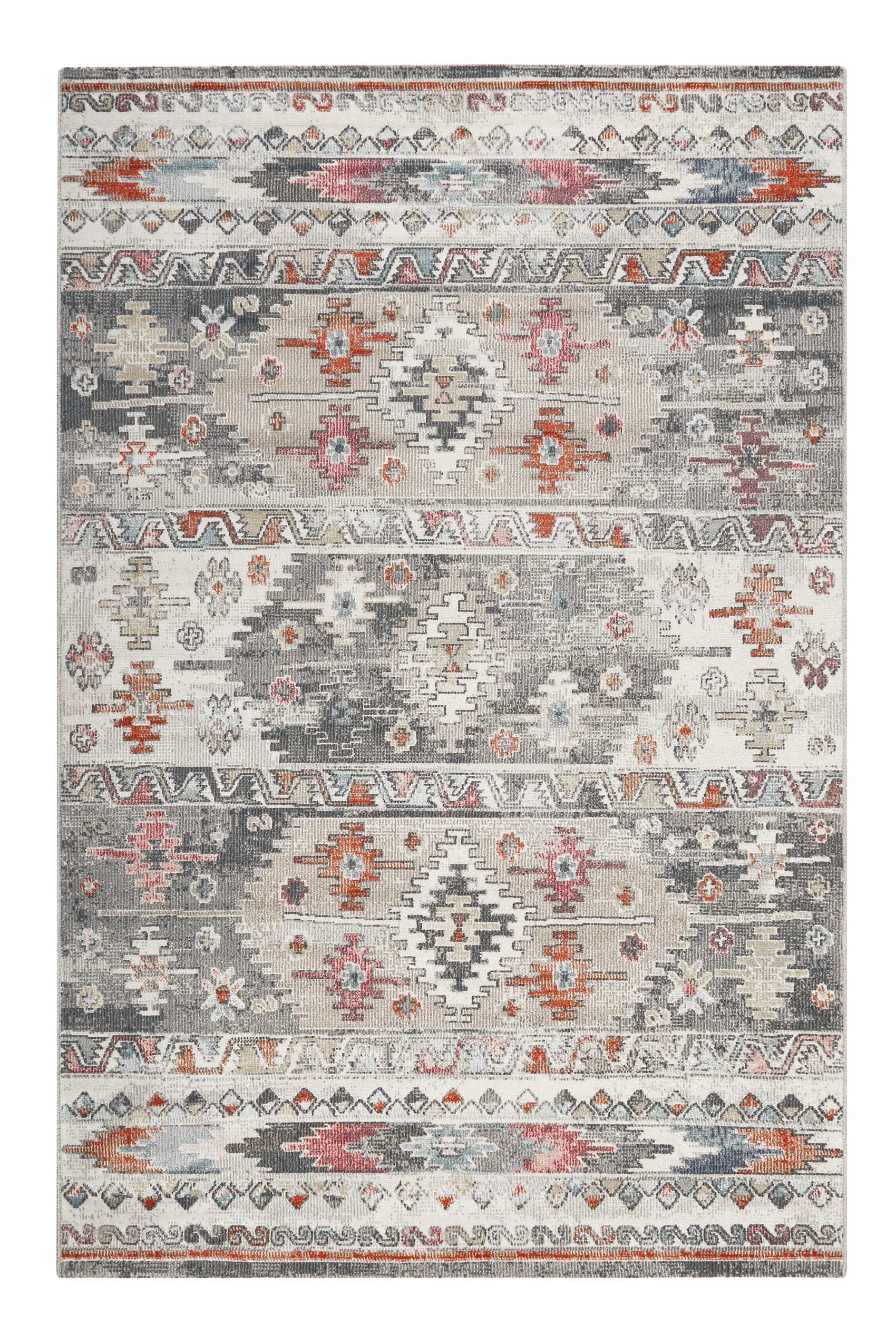 Tapis tissé plat motif kilim vintage indoor/outdoor gris 290x200 Tapis tissé plat motif kilim vintage indoor/outdoor gris 290x200