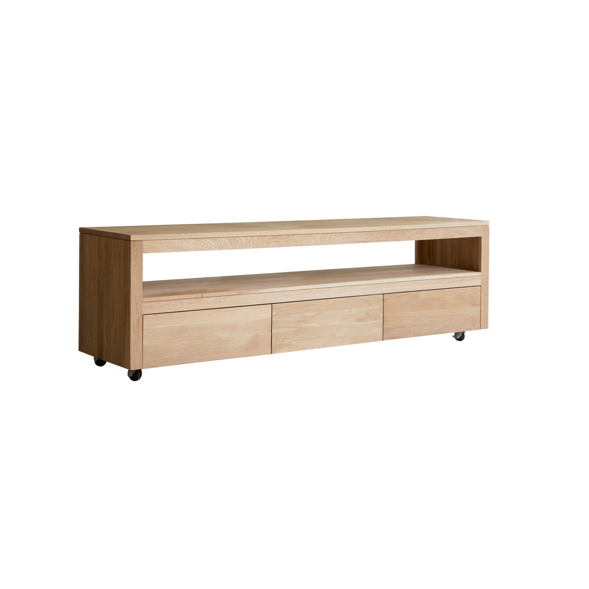 Meuble TV en chêne massif 180 cm