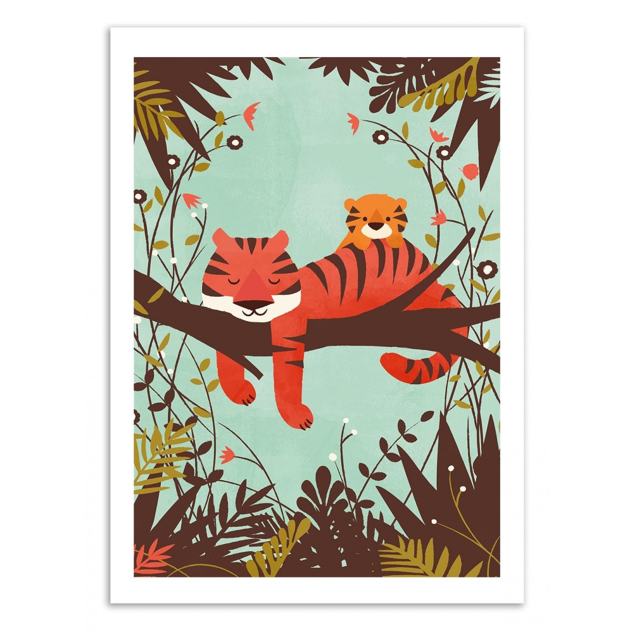 SLEEPING TIGER - Affiche d'art 50 x 70 cm SLEEPING TIGER - Affiche d'art 50 x 70 cm
