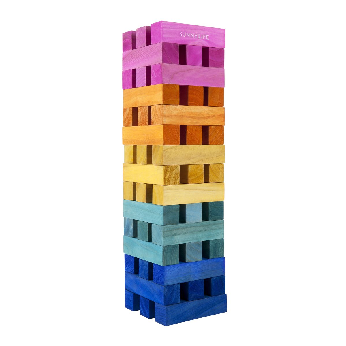 Mega jumbling tower arc-en-ciel en bois de pin naturel (photo) Mega jumbling tower arc-en-ciel en bois de pin naturel