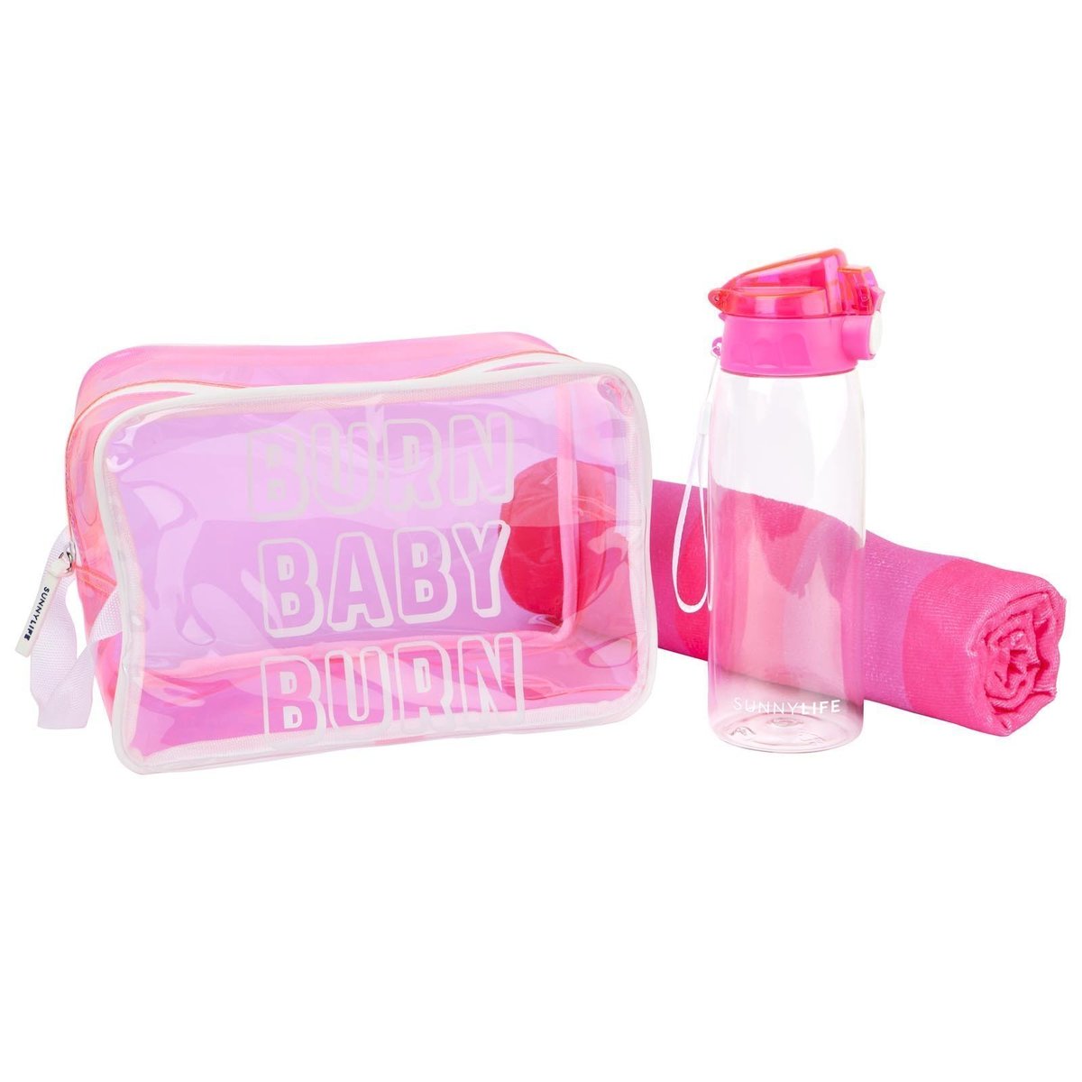 Kit de sport rose - bouteille 900 ml et serviette microfibre (photo) Kit de sport rose - bouteille 900 ml et serviette microfibre