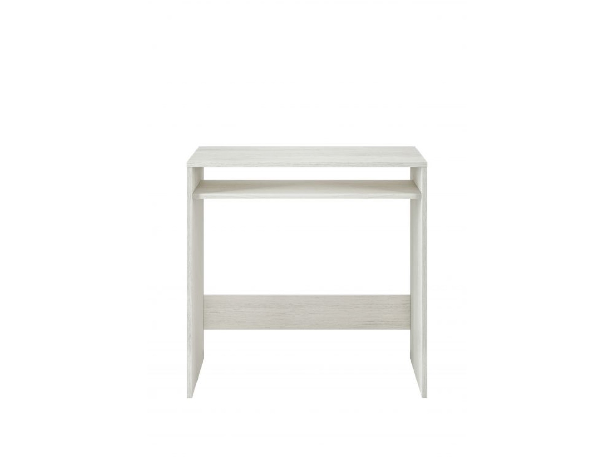 Bureau blanc à tablette fixe L79cm x P43cm (photo) Bureau blanc à tablette fixe L79cm x P43cm
