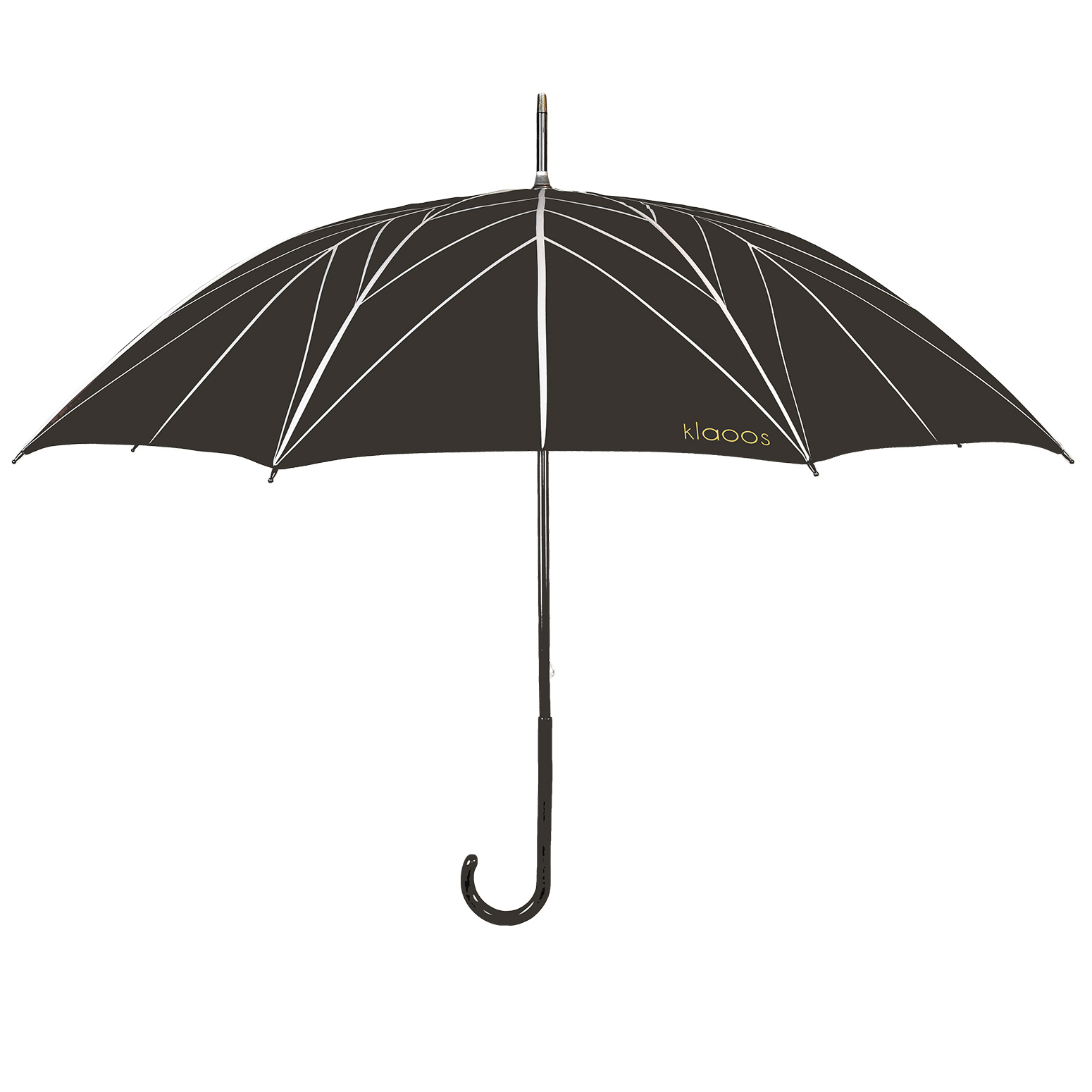 Parapluie en textile recyclé noir ébène Parapluie en textile recyclé noir ébène