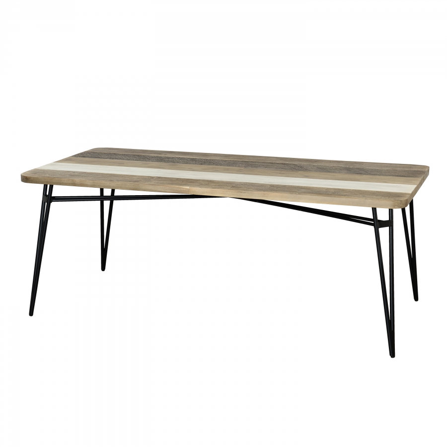 Table à manger bois et métal Table à manger bois et métal