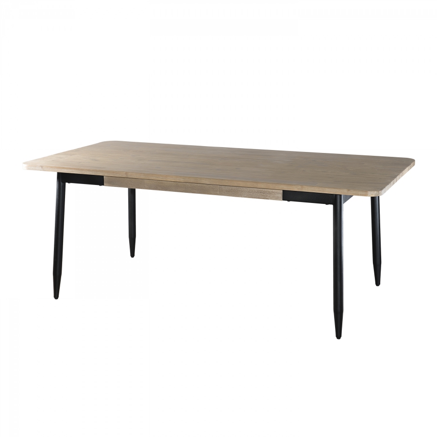 Table à manger bois pieds en métal Table à manger bois pieds en métal