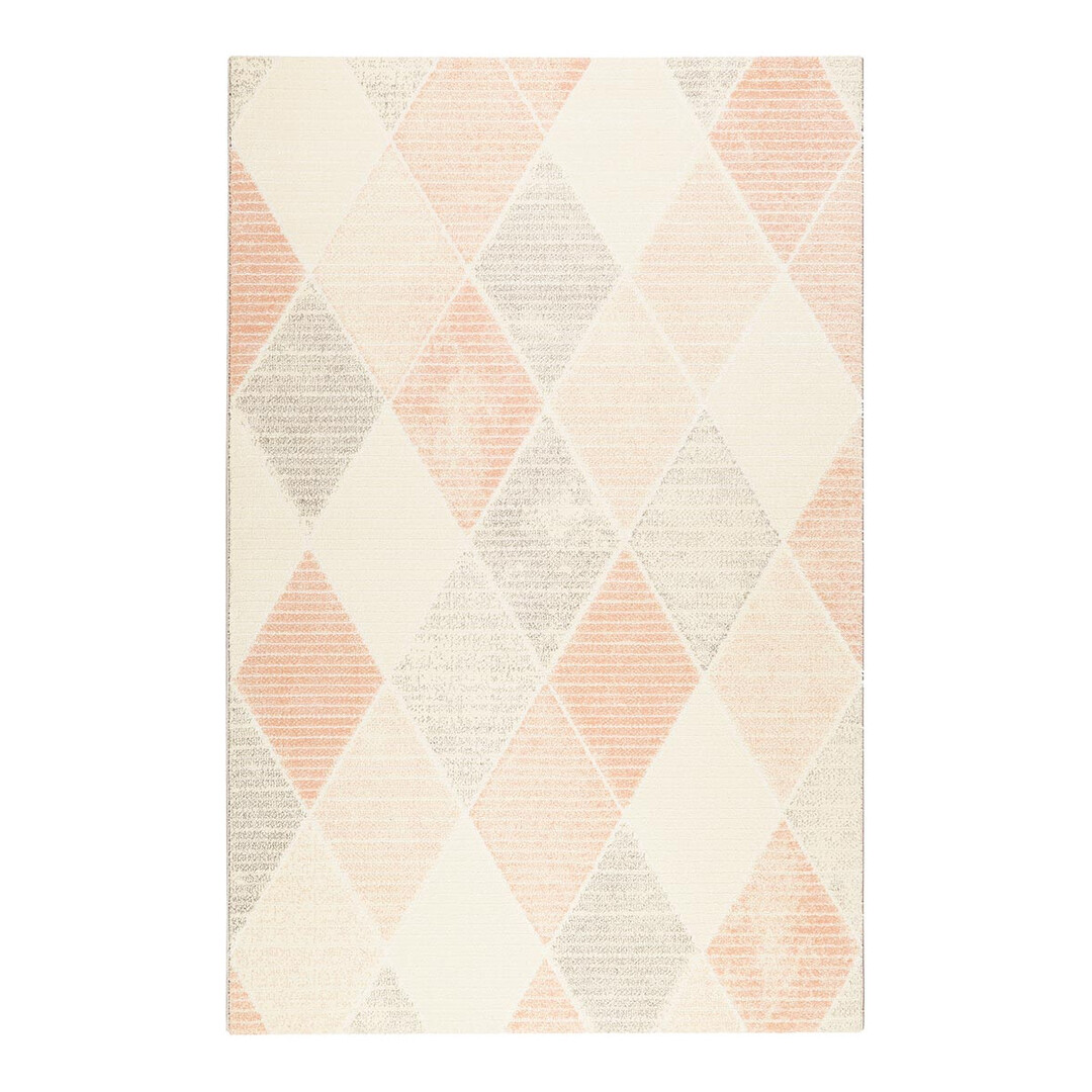 Tapis géométrique design en polyester rose 200x290 Tapis géométrique design en polyester rose 200x290