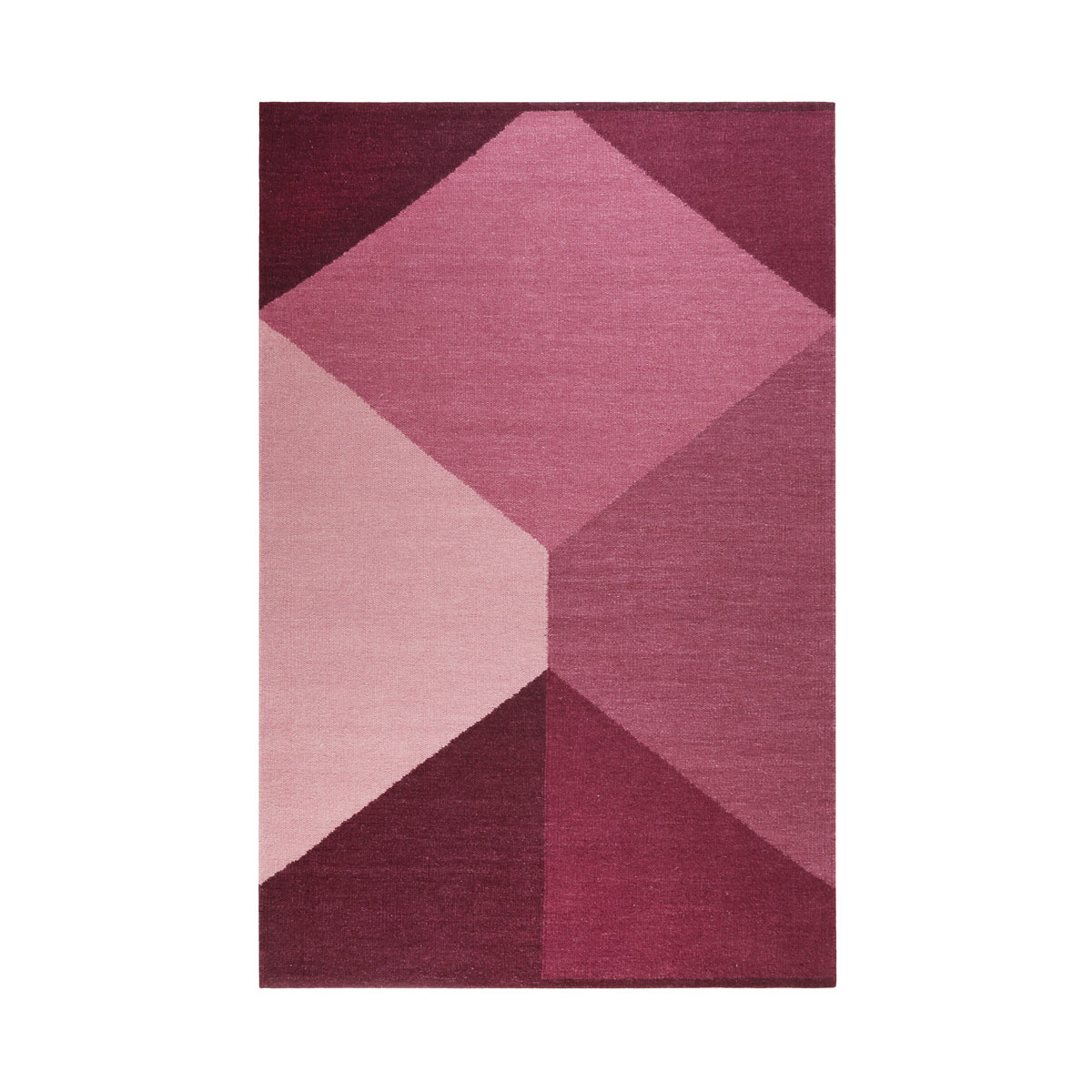 Tapis géométrique scandinave en laine rouge 160x230 Tapis géométrique scandinave en laine rouge 160x230