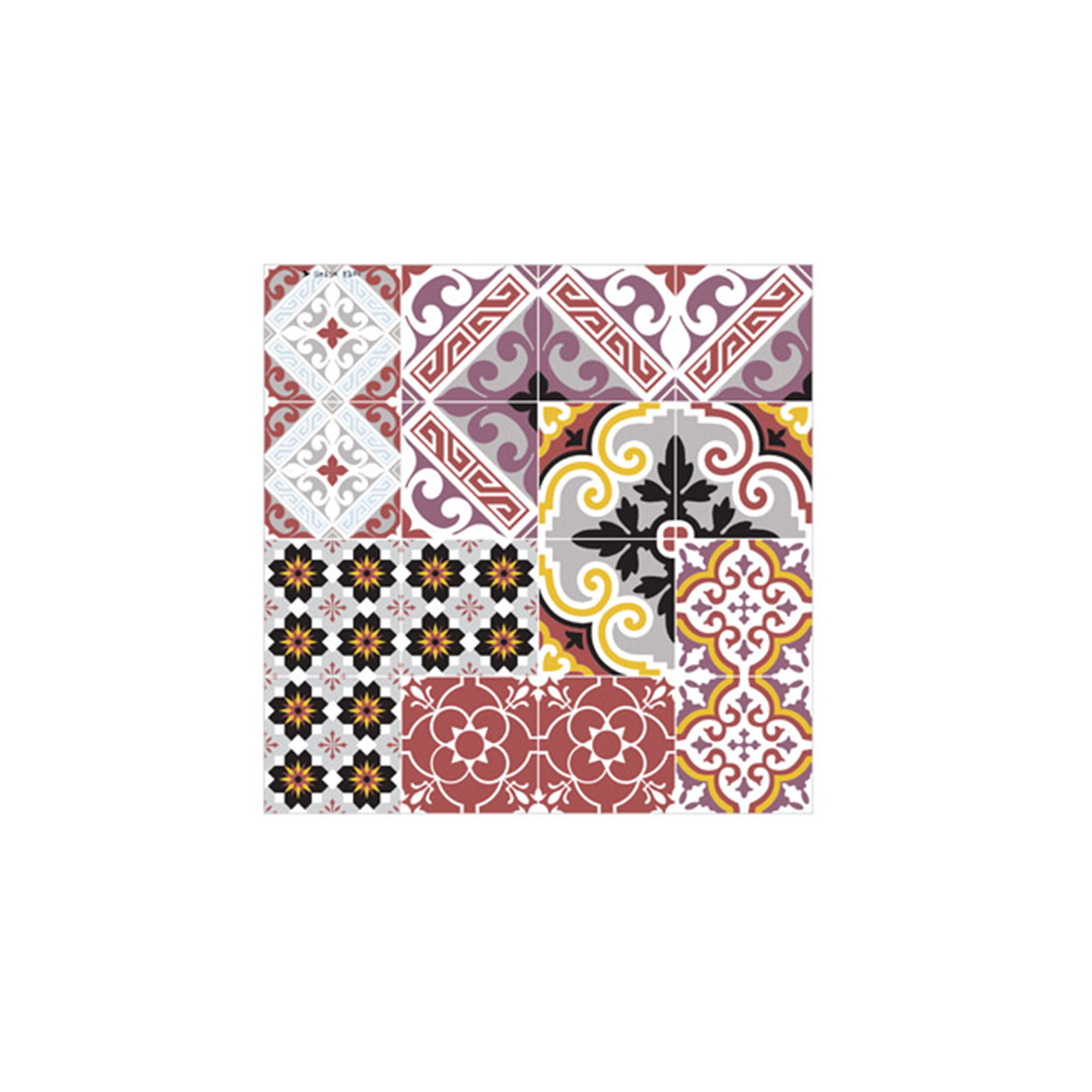 Dessous de plat en mdf carreaux de ciment multicolore