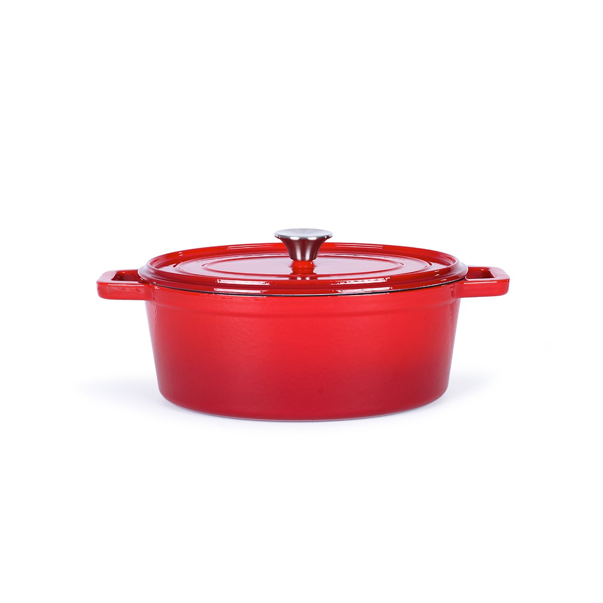 Cocotte ovale en émail rouge Cocotte ovale en émail rouge