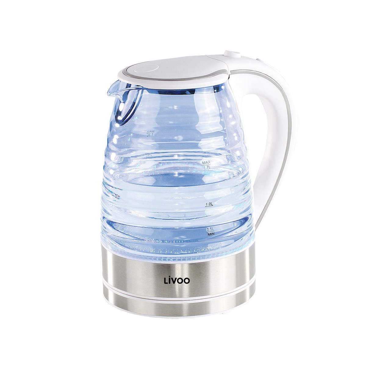 Bouilloire en verre blanc