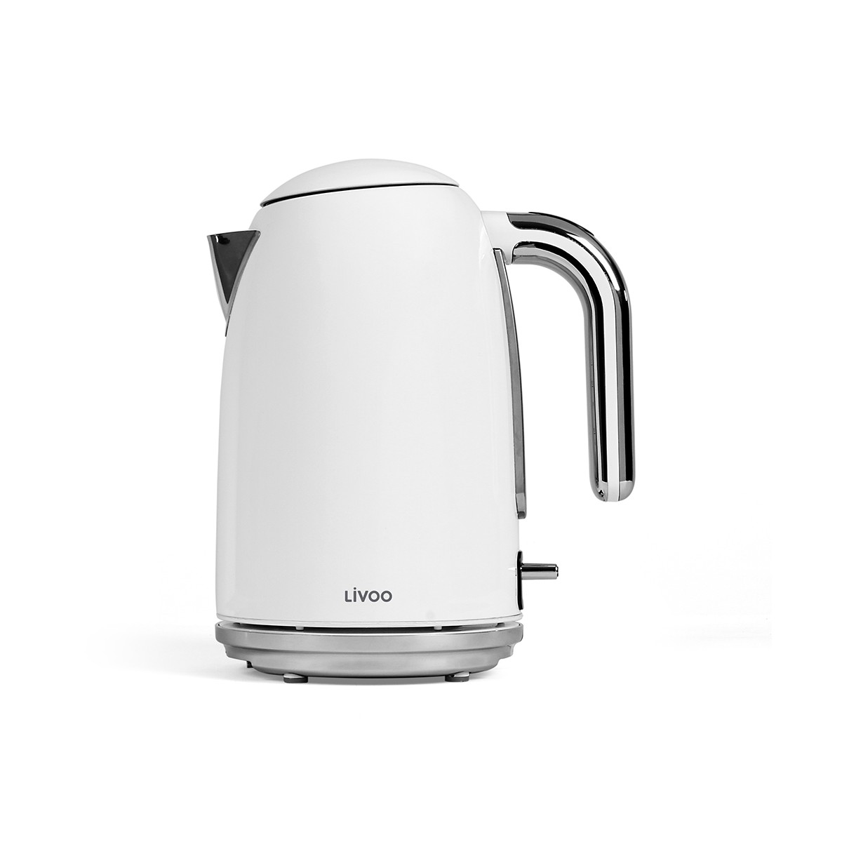 Bouilloire rétro en acier inoxydable blanc (photo) Bouilloire rétro en acier inoxydable blanc
