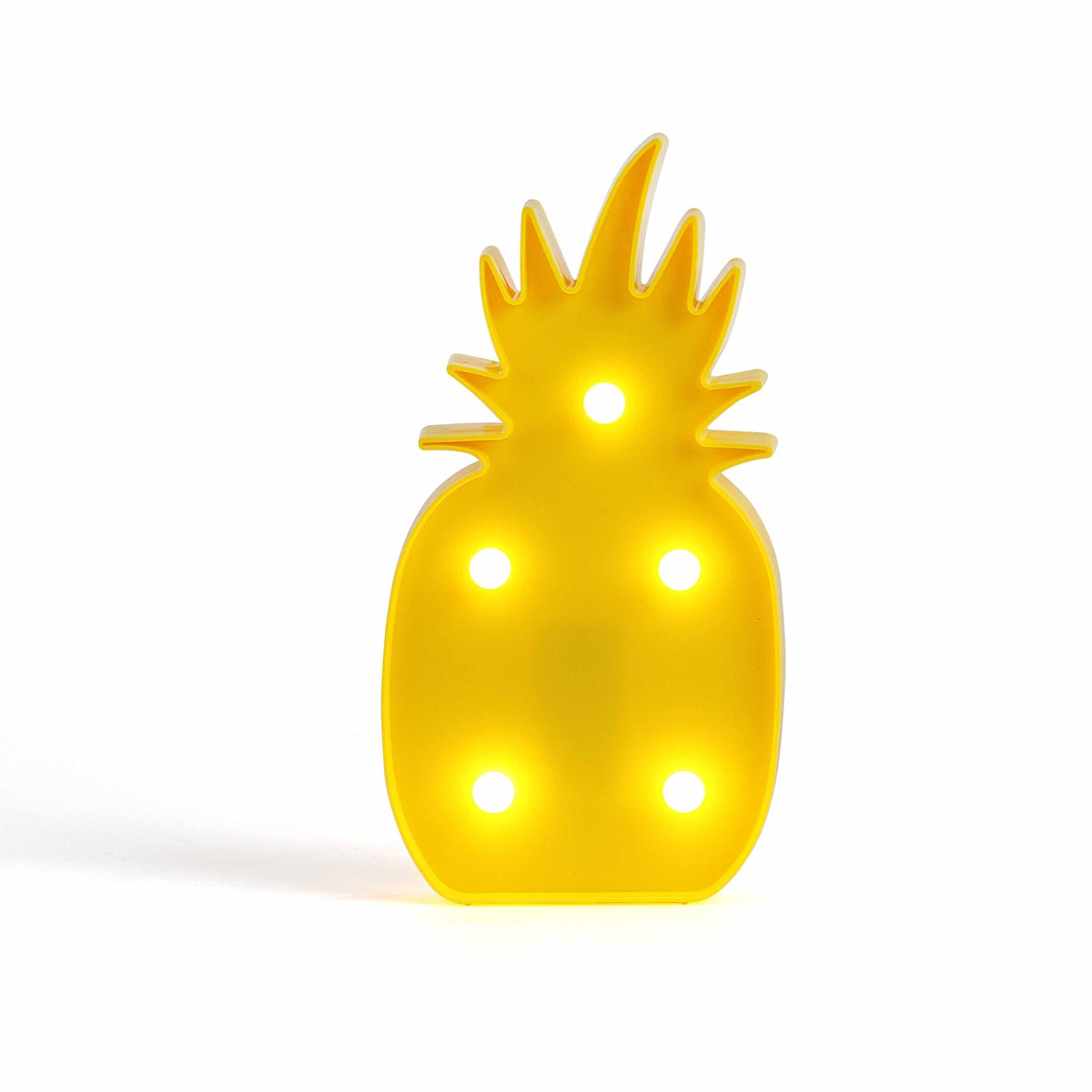 Lampe LED ananas en plastique jaune (photo) Lampe LED ananas en plastique jaune