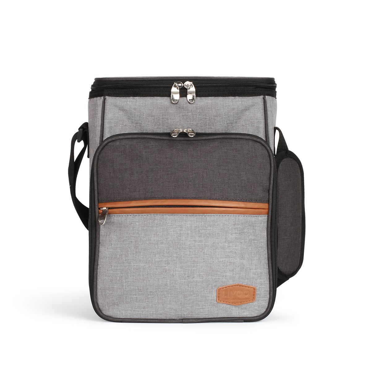 Sac pique-nique 4 personnes en polyester gris