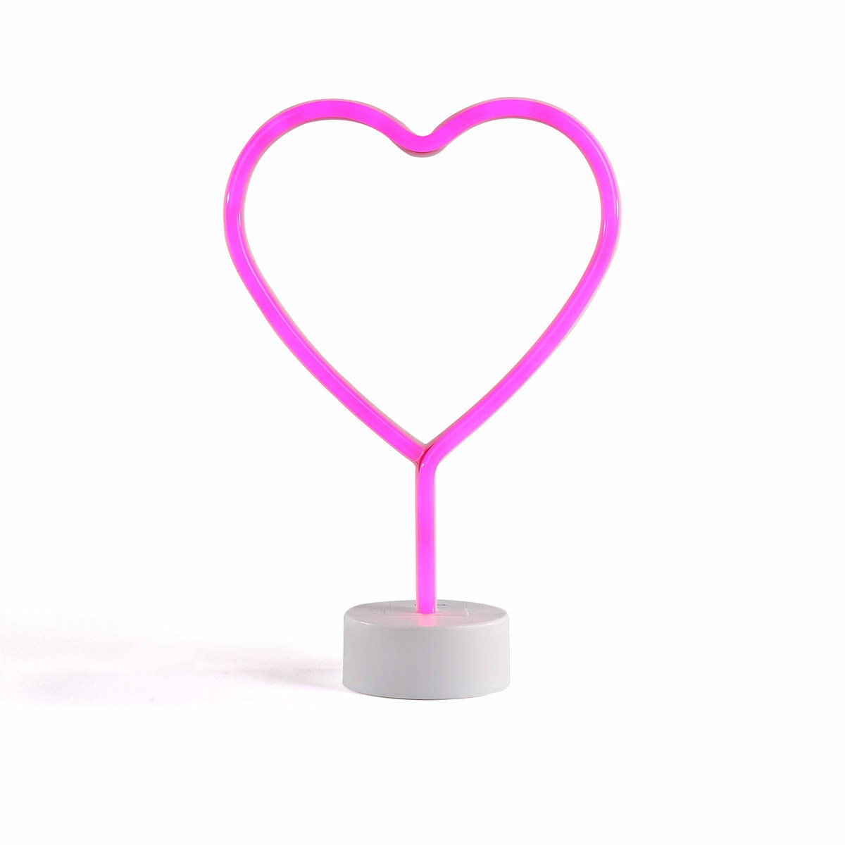 Lampe neon coeur en plastique blanc Lampe neon coeur en plastique blanc