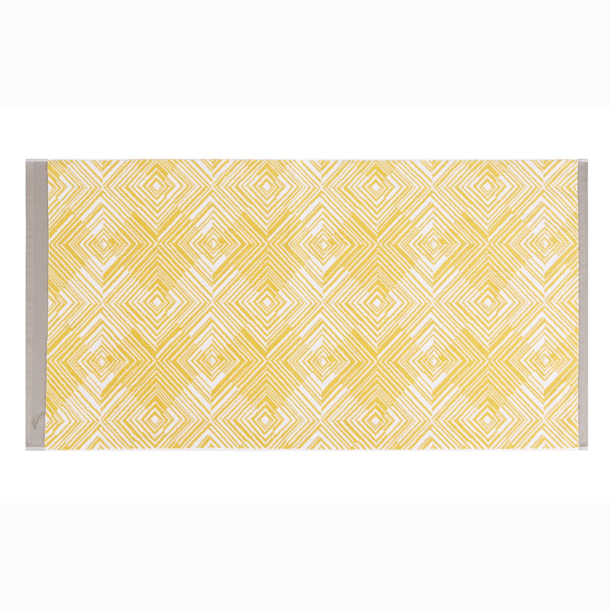 Drap de douche coton 70x140 cm jaune imprimé Drap de douche coton 70x140 cm jaune imprimé