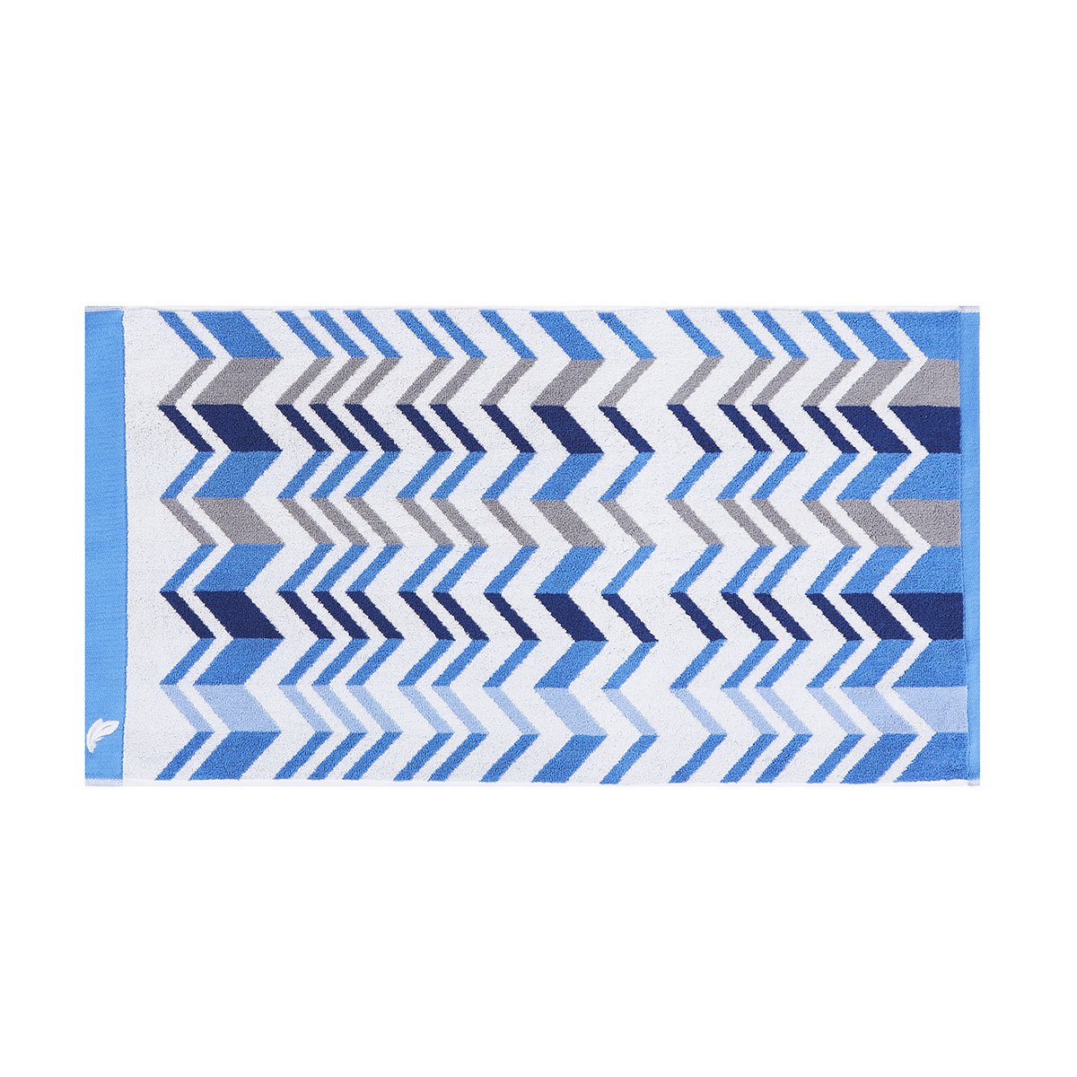 serviette coton bleu clair rayé 50x100 cm