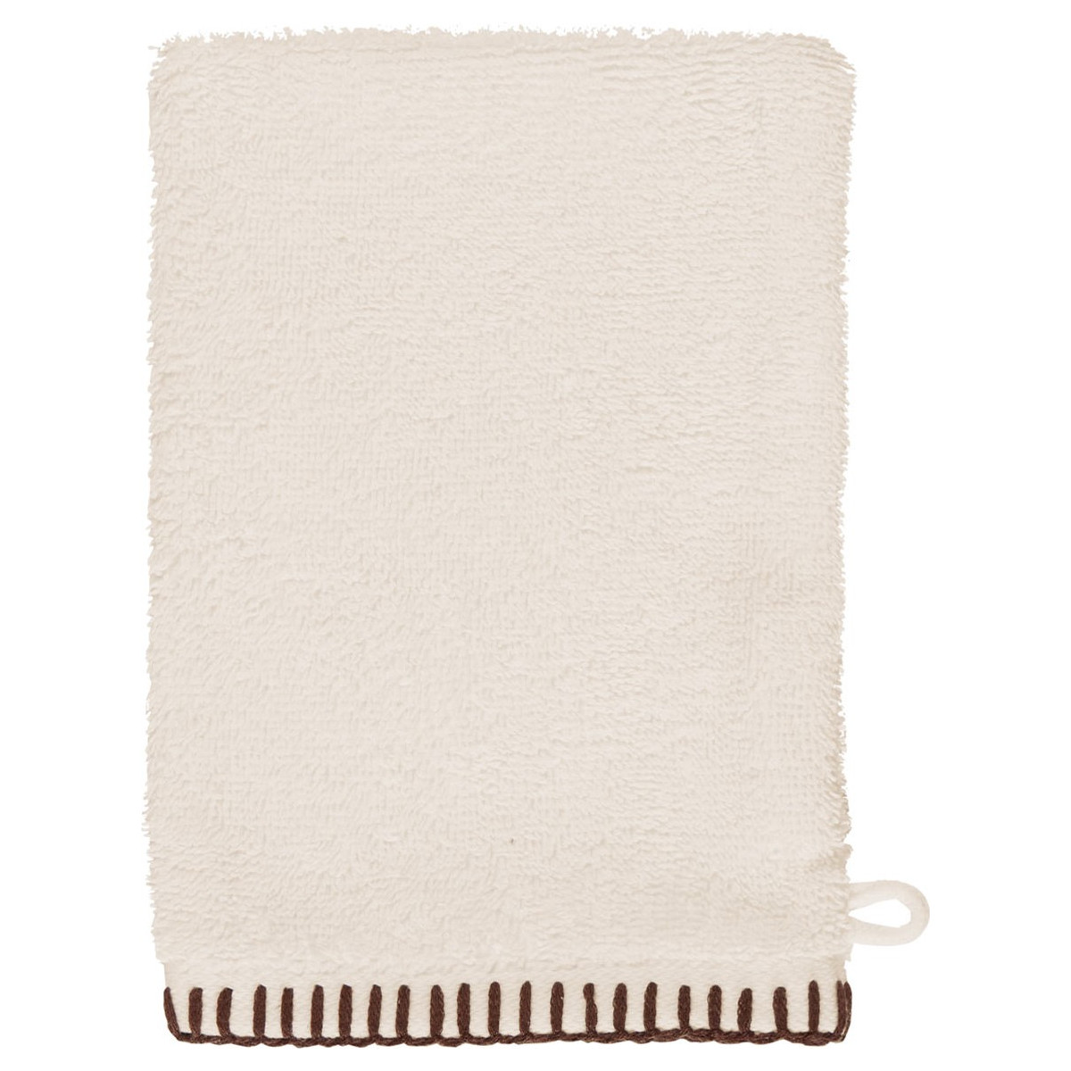 ANTHINEA - Lot de 2 gants de toilette coton bi Ecru 16x22 cm (photo) ANTHINEA - Lot de 2 gants de toilette coton bi Ecru 16x22 cm