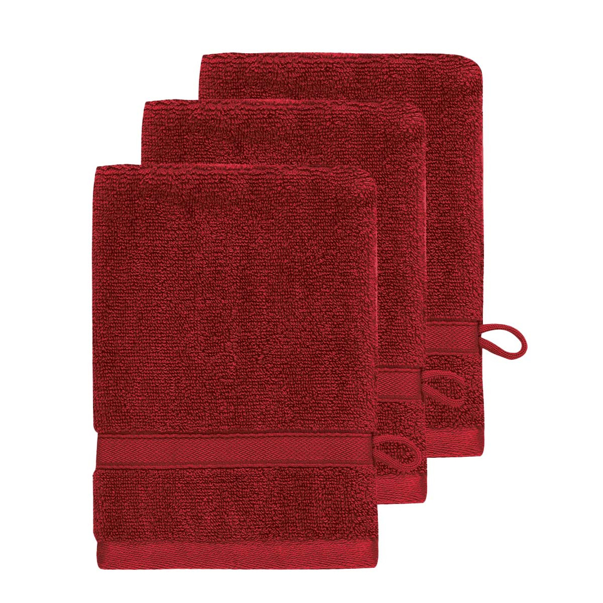 Lot de 3 gants de toilette 600gr/m² Cardinal 16x22 cm Lot de 3 gants de toilette 600gr/m² Cardinal 16x22 cm