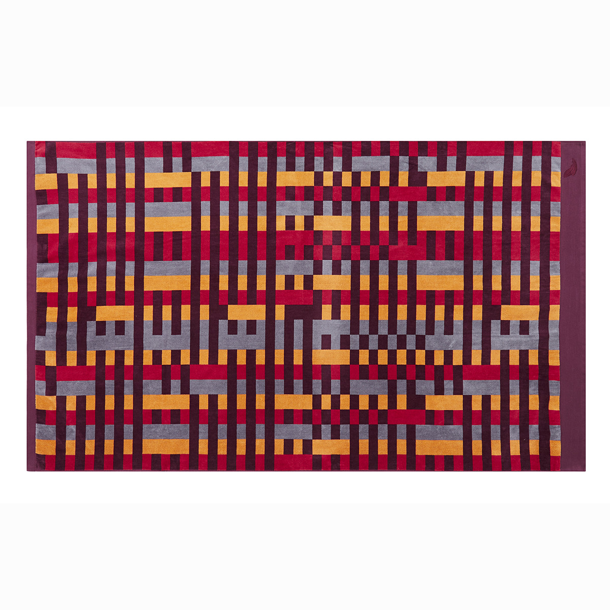 Drap de plage coton 100x180 cm violet imprimé Drap de plage coton 100x180 cm violet imprimé