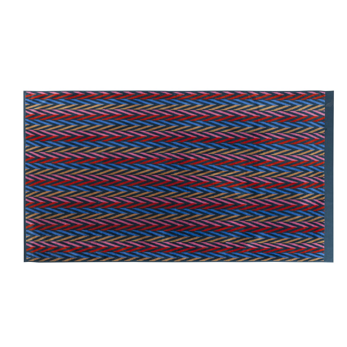 Drap de plage coton 100x180 cm bleu foncé rayé Drap de plage coton 100x180 cm bleu foncé rayé