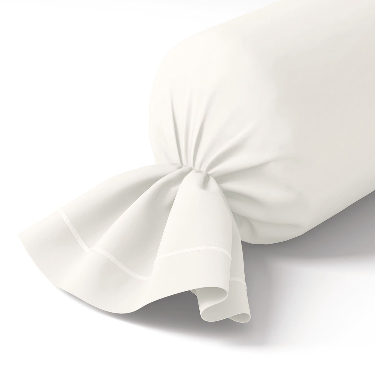Taie de traversin coton 43x210 cm blanc doux Taie de traversin coton 43x210 cm blanc doux