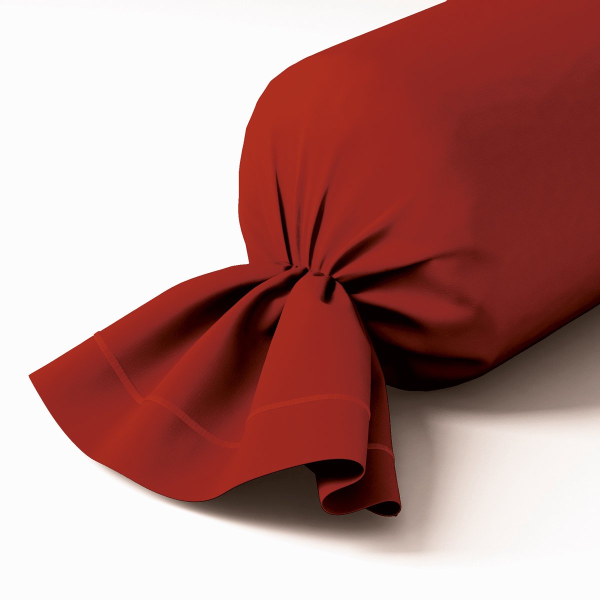 Taie de traversin coton 43x210 cm bourgogne Taie de traversin coton 43x210 cm bourgogne