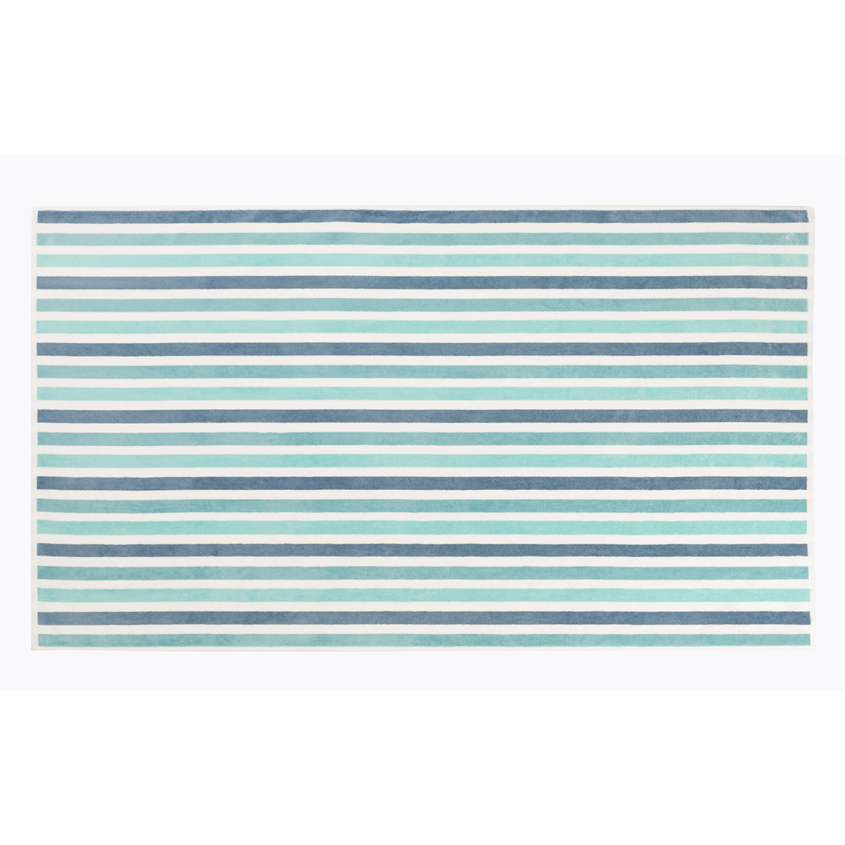 Drap de plage coton 100x170 cm vert clair rayé (photo) Drap de plage coton 100x170 cm vert clair rayé