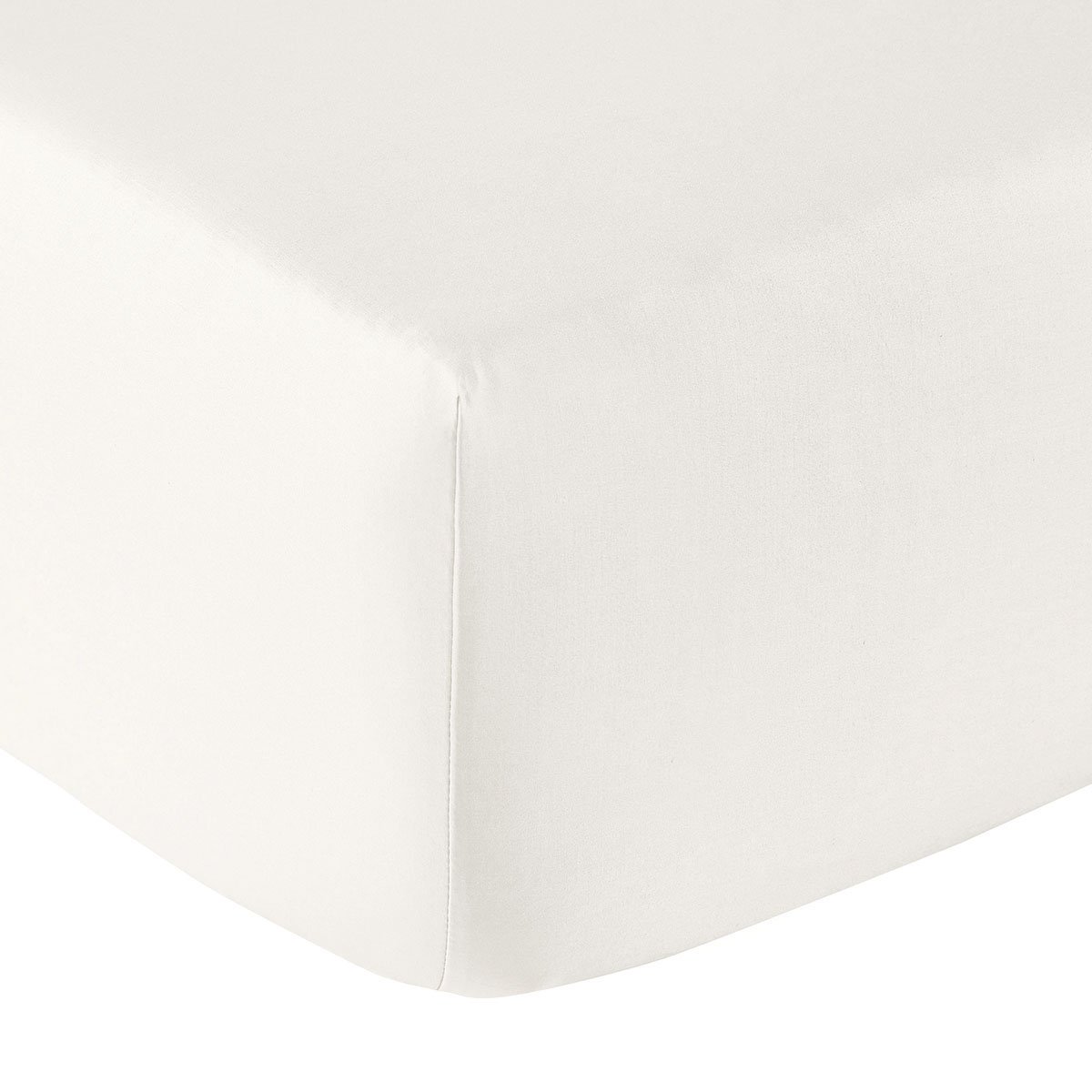 Drap housse coton 140x190 cm blanc doux Drap housse coton 140x190 cm blanc doux