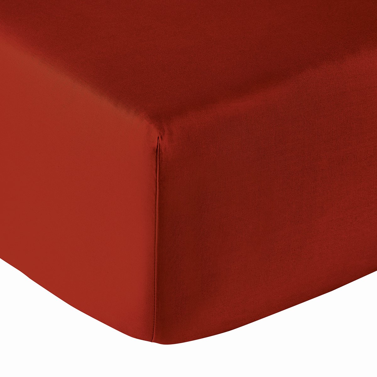 Drap housse coton 140x190 cm bourgogne Drap housse coton 140x190 cm bourgogne