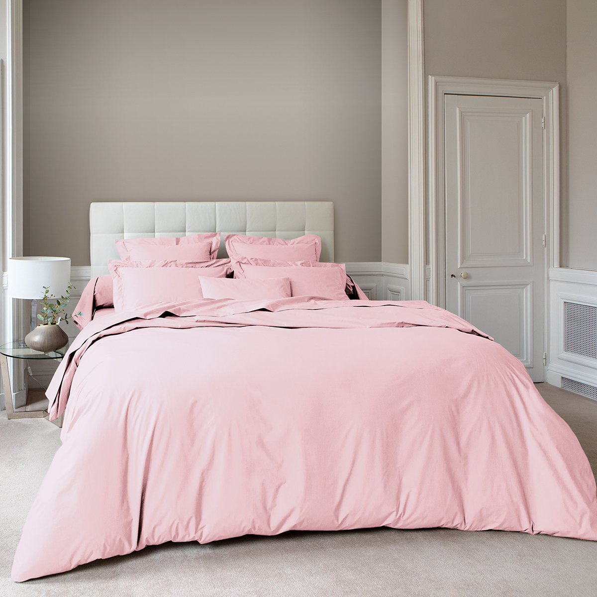 Housse de couette coton 140x200 cm o de rose Housse de couette coton 140x200 cm o de rose
