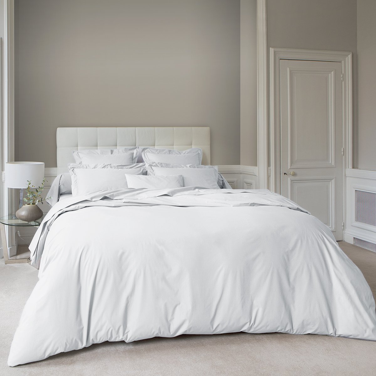 Housse de couette coton 200x200 cm blanc Housse de couette coton 200x200 cm blanc